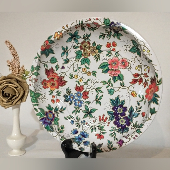 Daher Decorated Ware - Made in England, 1971 Floral Scalloped Bowl - Picture 7 of 7